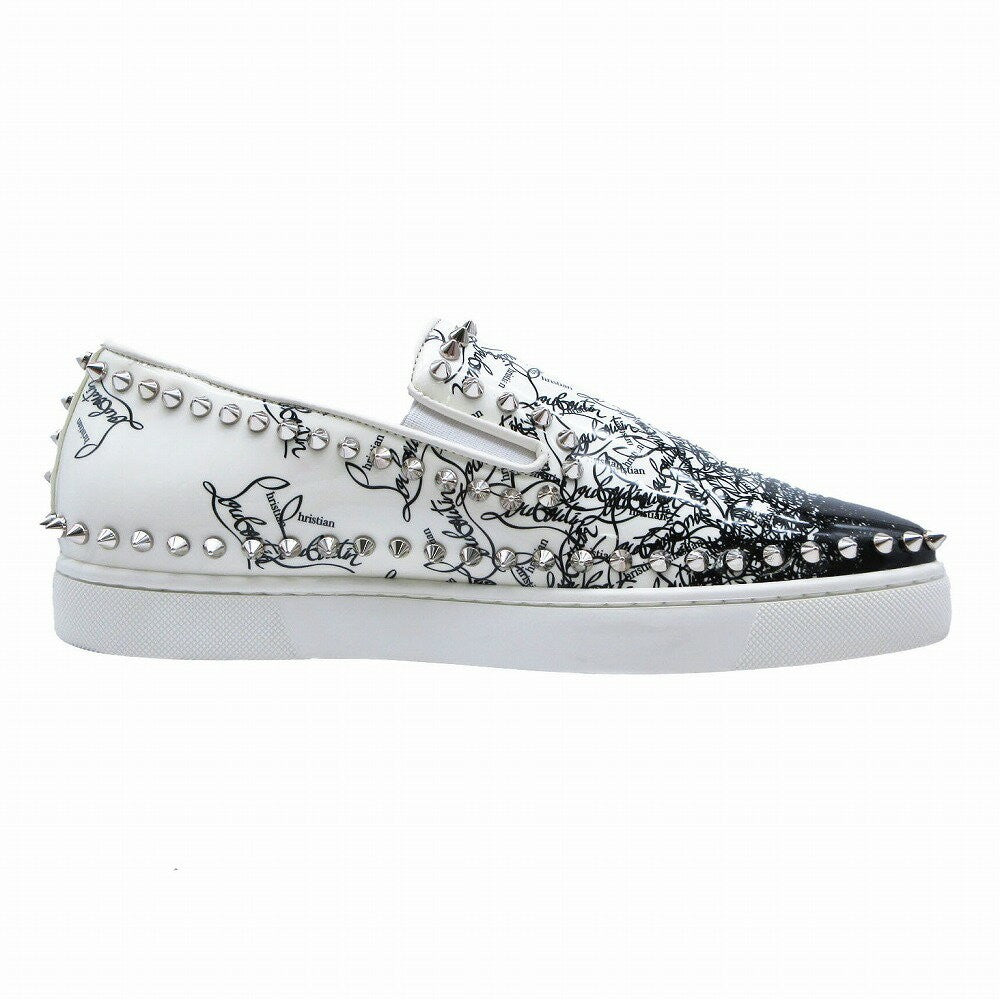 Christian Louboutin Slip-ons Shoes Sneakers Studs EU 41 US 8 White Authentic