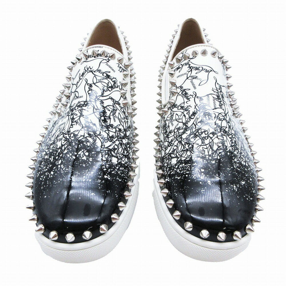 Christian Louboutin Slip-ons Shoes Sneakers Studs EU 41 US 8 White Authentic