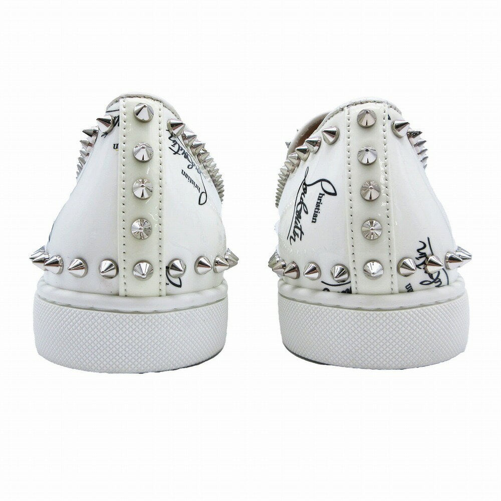 Christian Louboutin Slip-ons Shoes Sneakers Studs EU 41 US 8 White Authentic