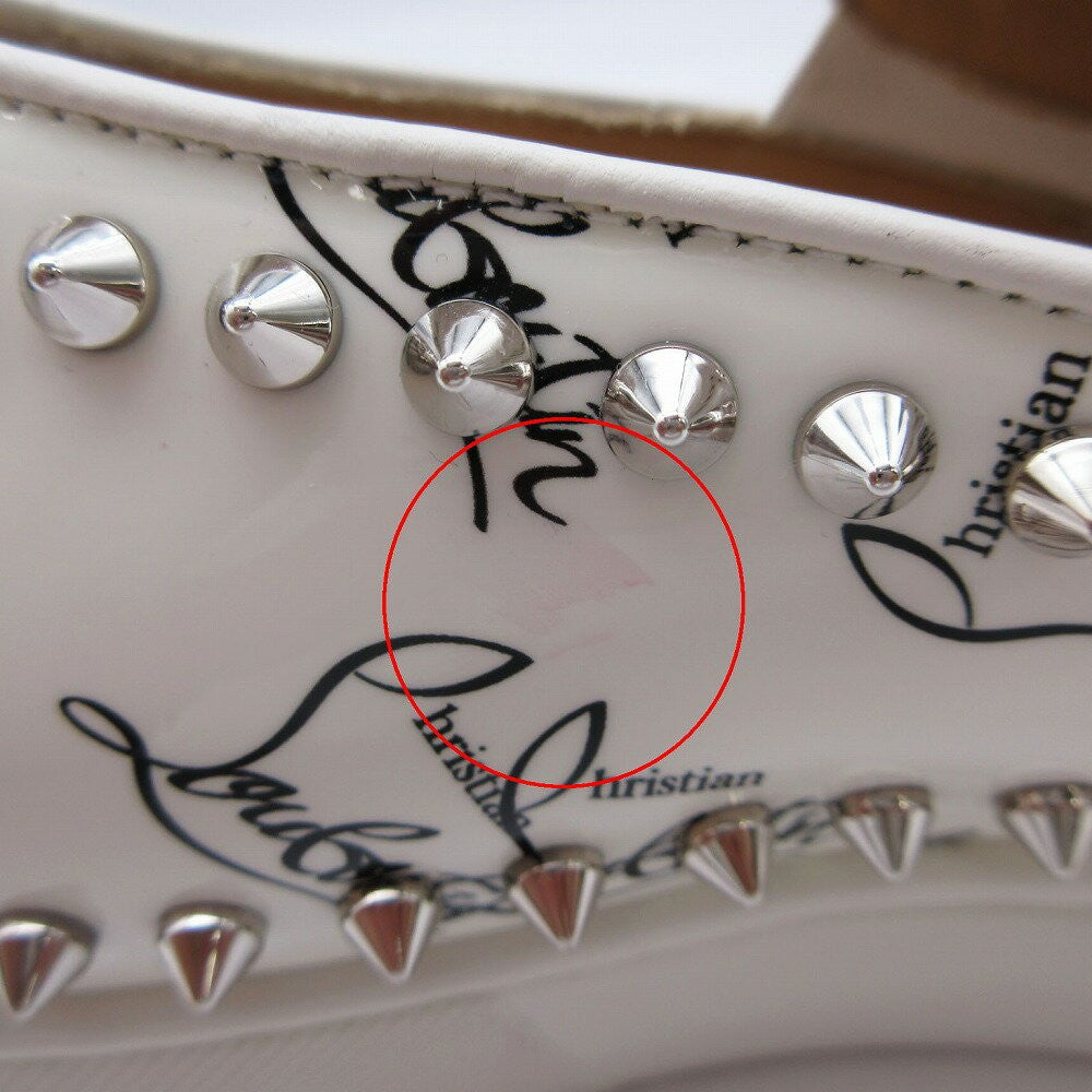 Christian Louboutin Slip-ons Shoes Sneakers Studs EU 41 US 8 White Authentic