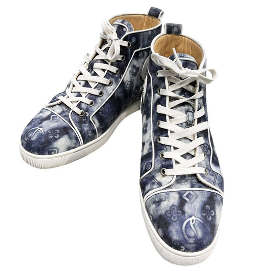 Christian Louboutin Sneakers Shoes High-cut EU 41.5 US 8.5 Blue Authentic