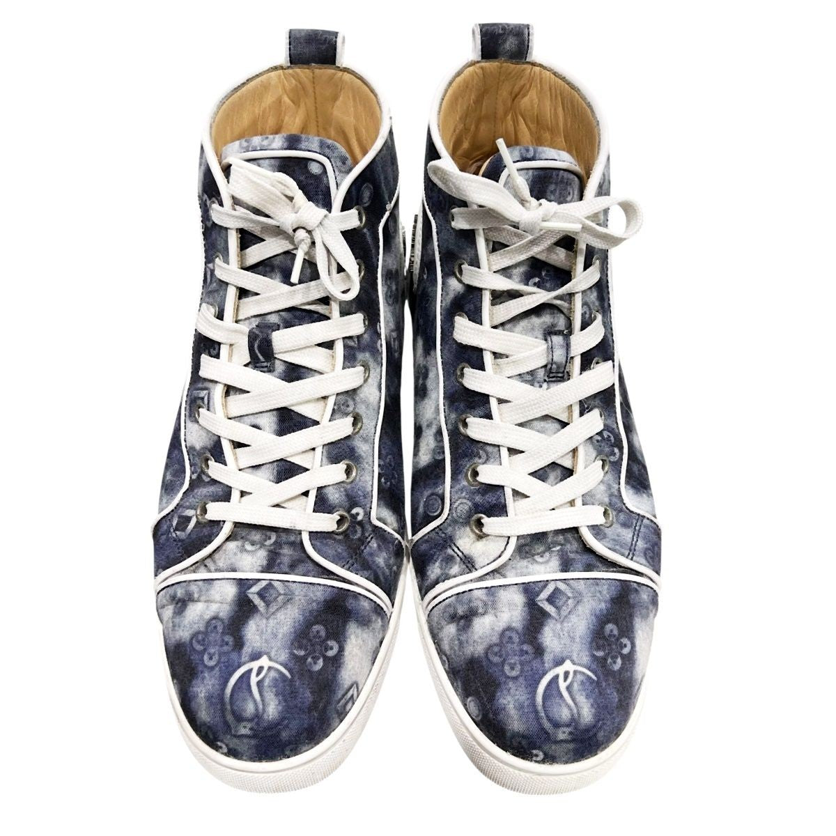 Christian Louboutin Sneakers Shoes High-cut EU 41.5 US 8.5 Blue Authentic