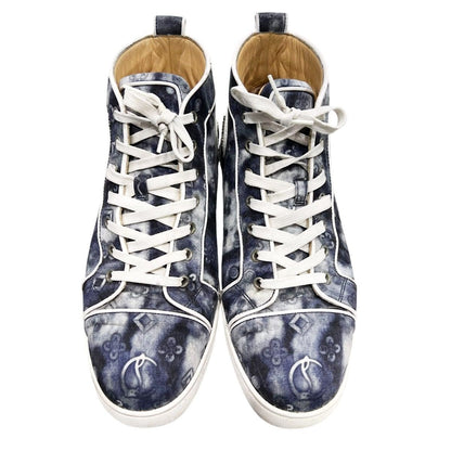 Christian Louboutin Sneakers Shoes High-cut EU 41.5 US 8.5 Blue Authentic