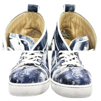 Christian Louboutin Sneakers Shoes High-cut EU 41.5 US 8.5 Blue Authentic
