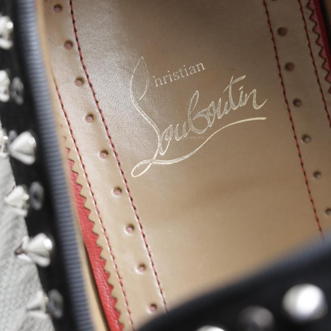 Christian Louboutin Dress Shoes Studs EU 42 US 9 Suede Black Authentic