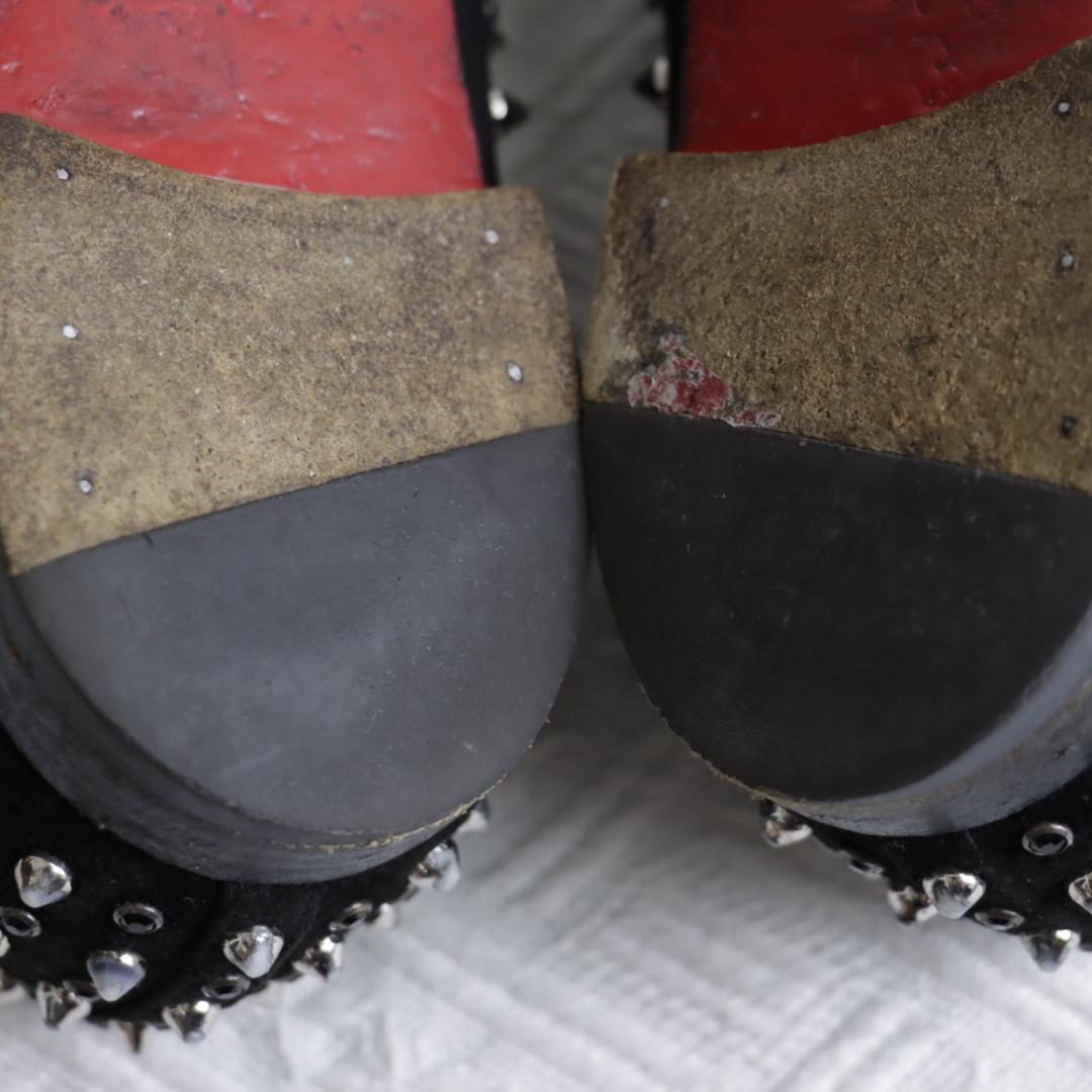 Christian Louboutin Dress Shoes Studs EU 42 US 9 Suede Black Authentic