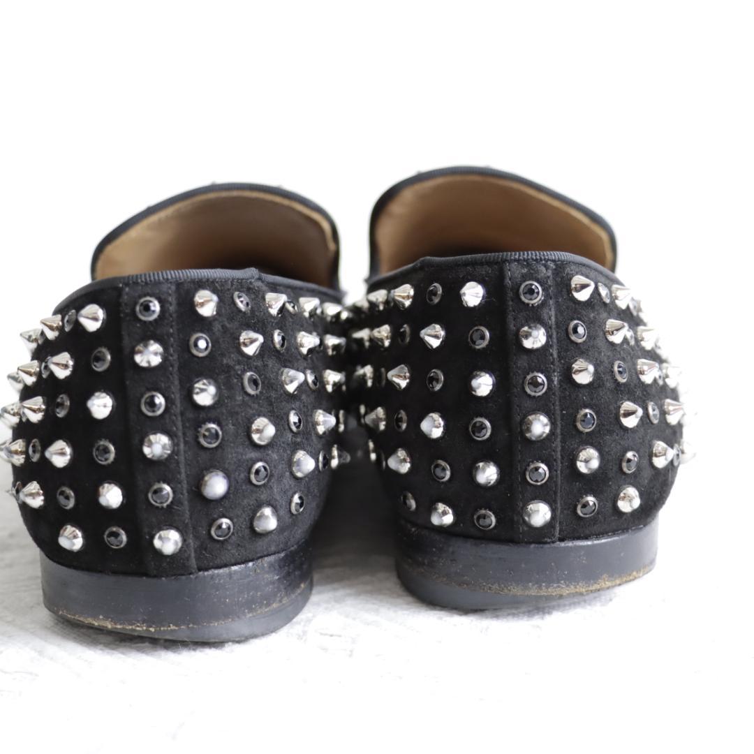 Christian Louboutin Dress Shoes Studs EU 42 US 9 Suede Black Authentic