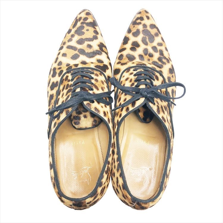 Christian Louboutin Dress Shoes EU 44 US 11 Leopard Authentic