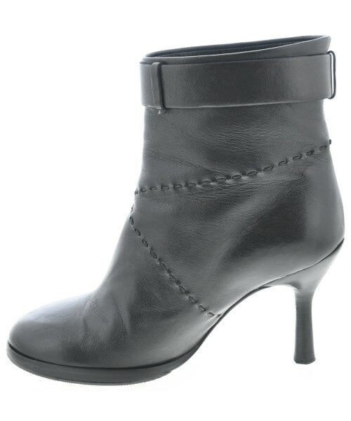 CHANEL Short Boots Shoes EU 36.5 US 6.5 Black Authentic