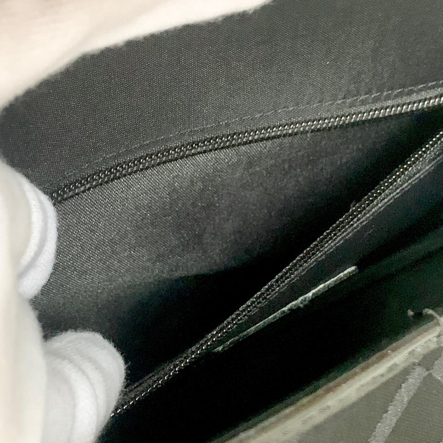 GIVENCHY Bag Logo Hand Tote Purse Leather Canvas Black Used Authentic
