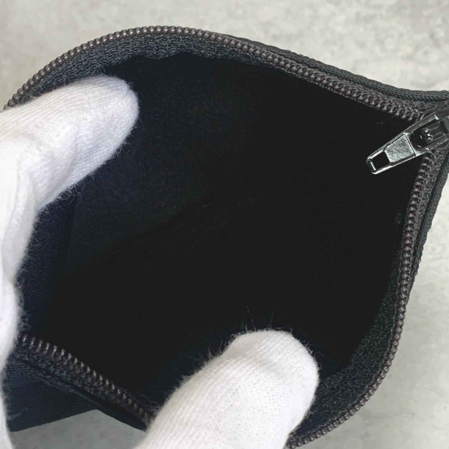 GIVENCHY Bag Logo Hand Tote Purse Leather Canvas Black Used Authentic