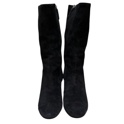 CHANEL Boots Shoes EU 35.5 US 5.5 Suede Black Authentic
