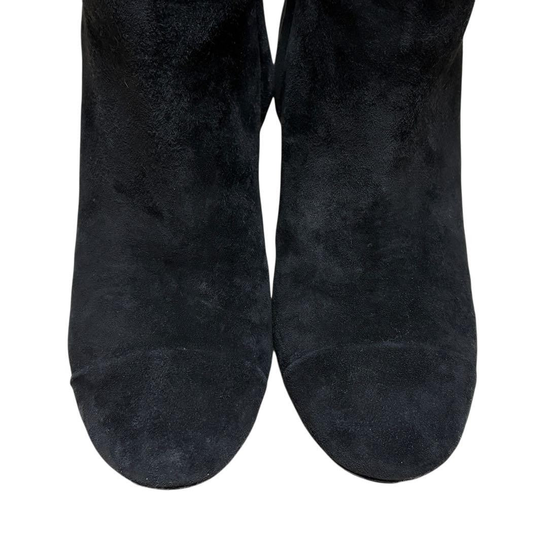 CHANEL Boots Shoes EU 35.5 US 5.5 Suede Black Authentic