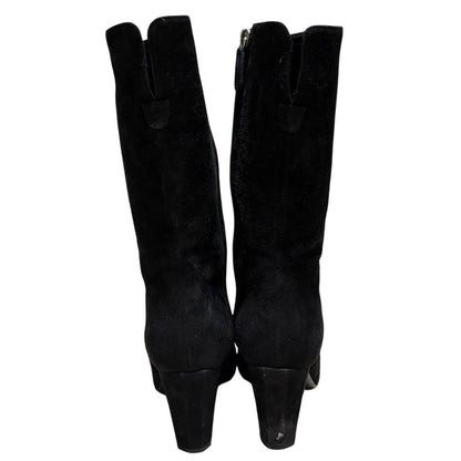 CHANEL Boots Shoes EU 35.5 US 5.5 Suede Black Authentic