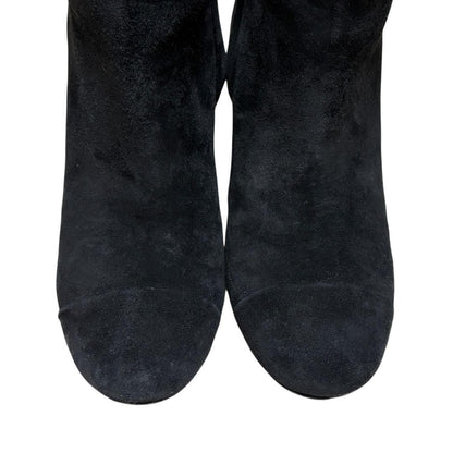 CHANEL Boots Shoes EU 35.5 US 5.5 Suede Black Authentic