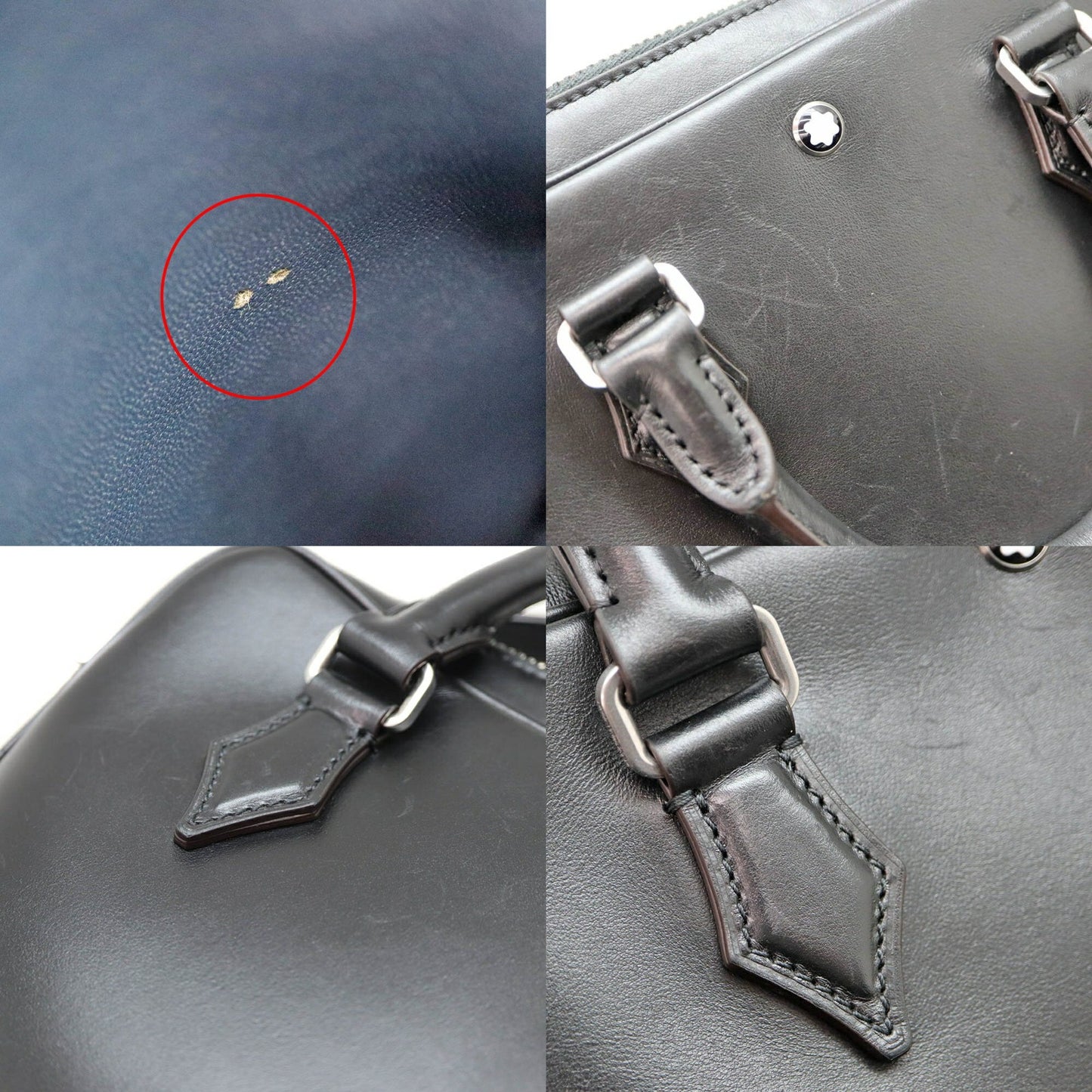 Montblanc Meisterstück Mini Document Case Leather Black Authentic