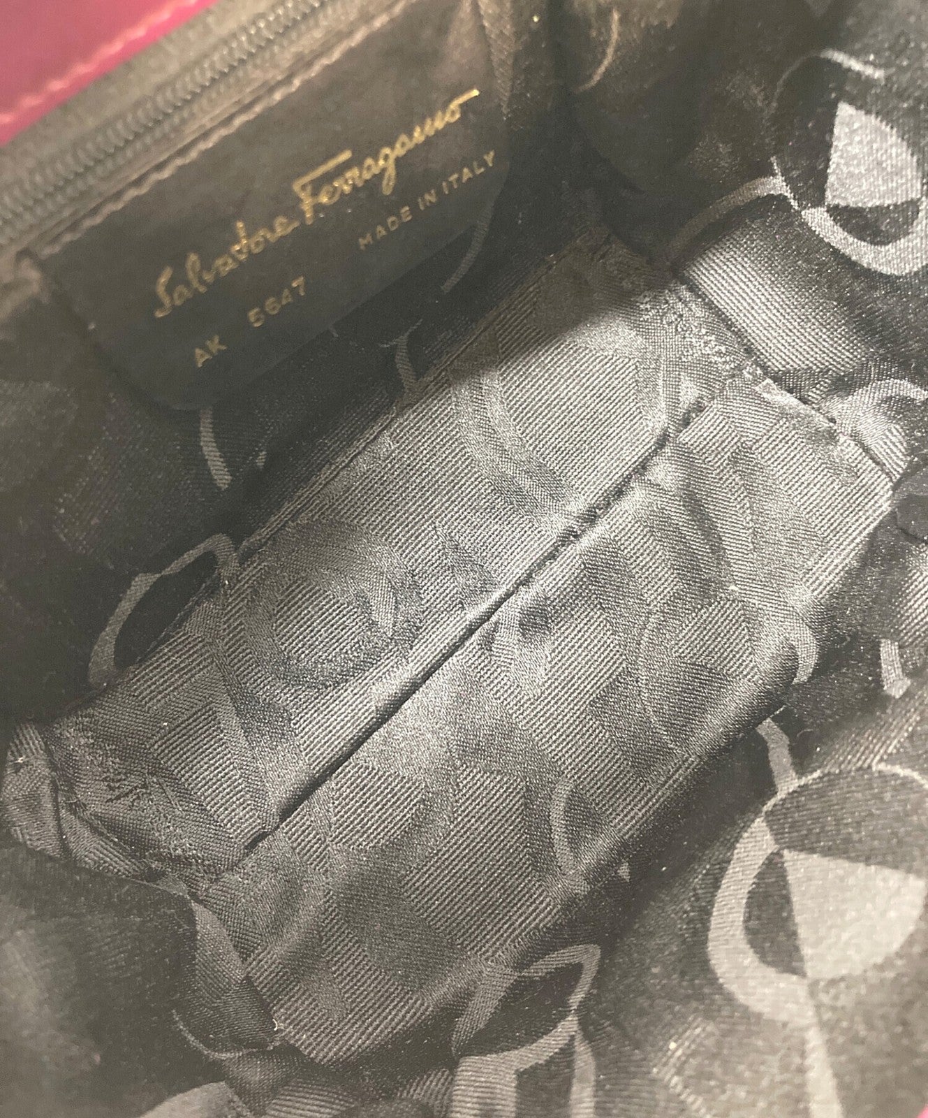 Salvatore Ferragamo Hand Bag Tote Purse 2way Gancini Suede Purple Authentic