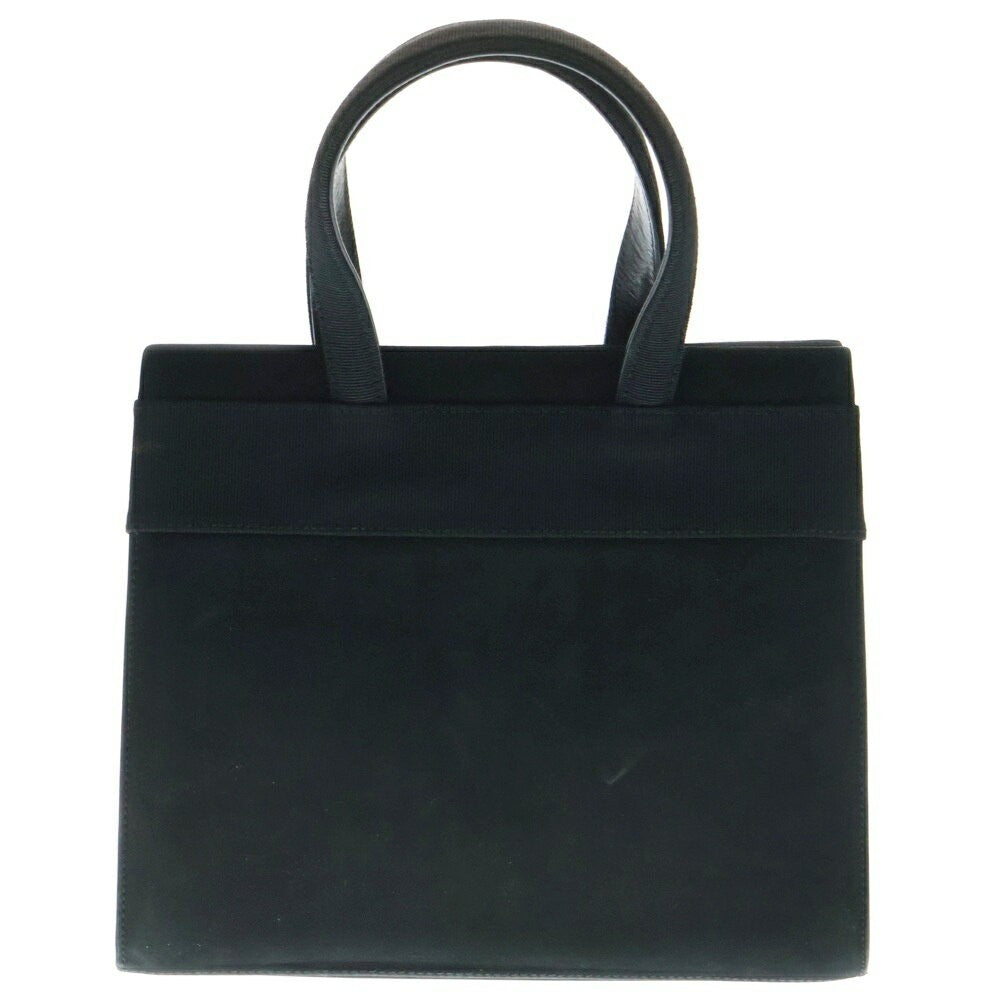 Salvatore Ferragamo Hand Bag Tote Purse 2way Vara Suede Black Authentic