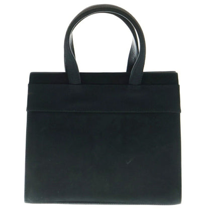 Salvatore Ferragamo Hand Bag Tote Purse 2way Vara Suede Black Authentic