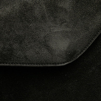 Salvatore Ferragamo Hand Bag Tote Purse Suede Black Authentic