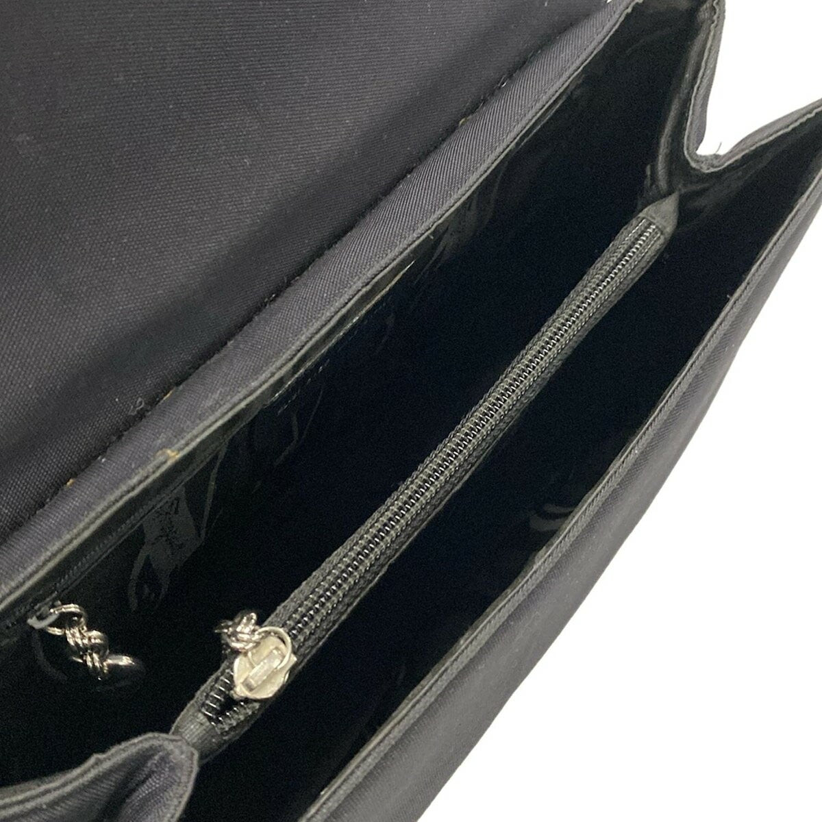 Salvatore Ferragamo Shoulder Bag Purse Vara Cotton Leather Black Authentic