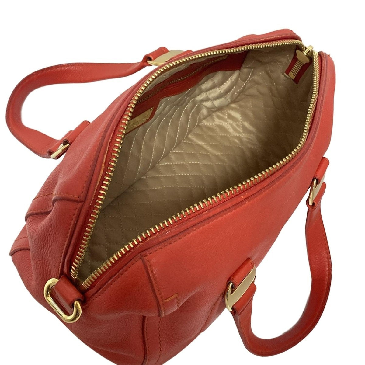 Salvatore Ferragamo Hand Bag Tote Purse Vara Leather Red Authentic