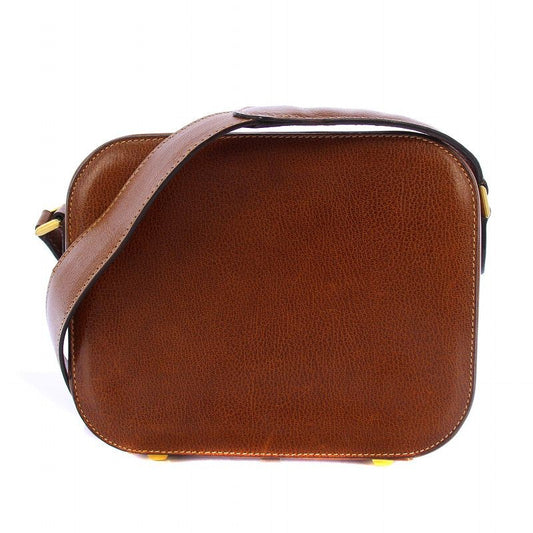 Salvatore Ferragamo Shoulder Bag Purse Leather Brown Authentic