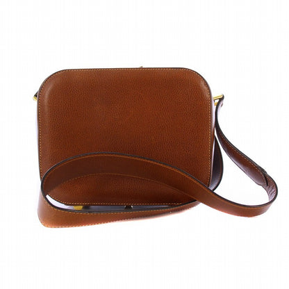 Salvatore Ferragamo Shoulder Bag Purse Leather Brown Authentic