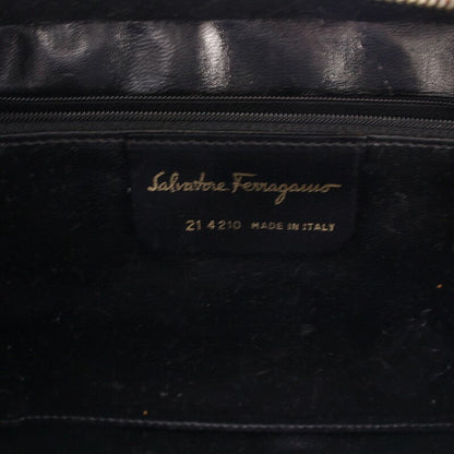 Salvatore Ferragamo Shoulder Bag Purse Leather Brown Authentic