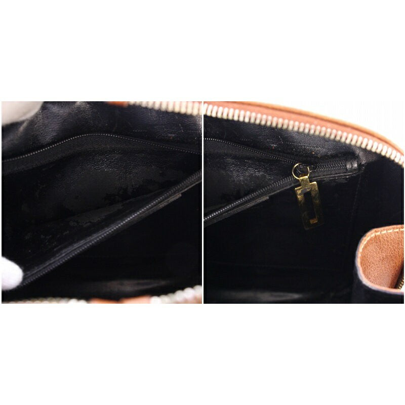 Salvatore Ferragamo Shoulder Bag Purse Leather Brown Authentic