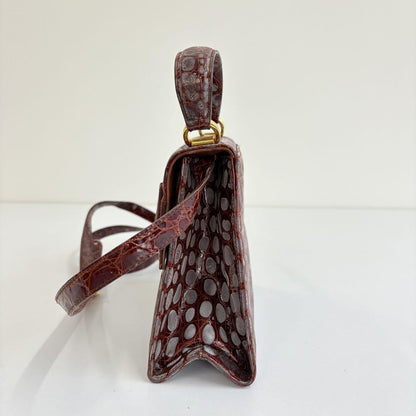 Salvatore Ferragamo Hand Shoulder Bag Tote Purse Vara Ribbon Red Authentic