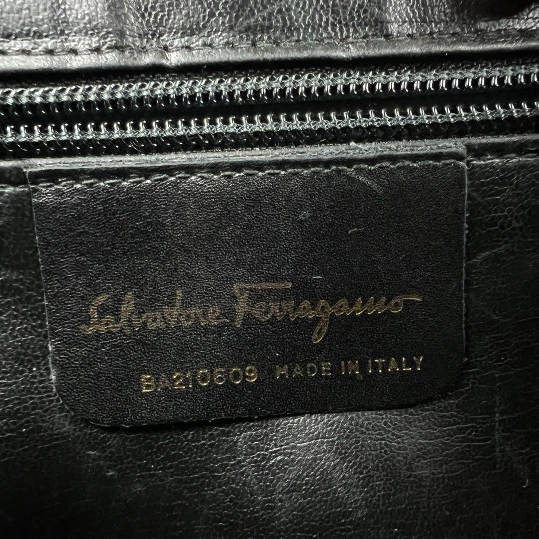 Salvatore Ferragamo Shoulder Bag Purse Suede Authentic