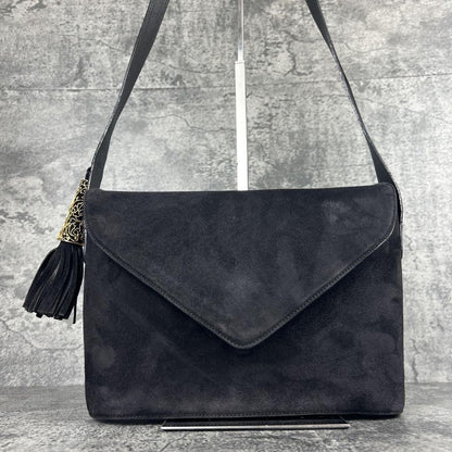 Salvatore Ferragamo Shoulder Bag Purse Suede Authentic
