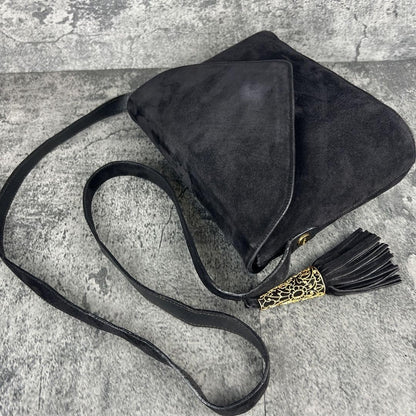 Salvatore Ferragamo Shoulder Bag Purse Suede Authentic