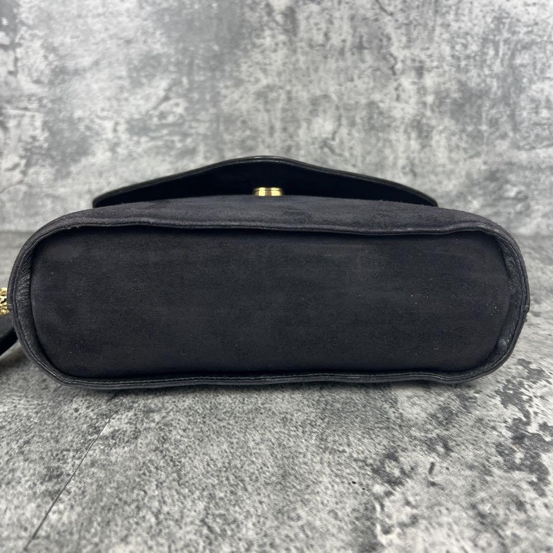 Salvatore Ferragamo Shoulder Bag Purse Suede Authentic