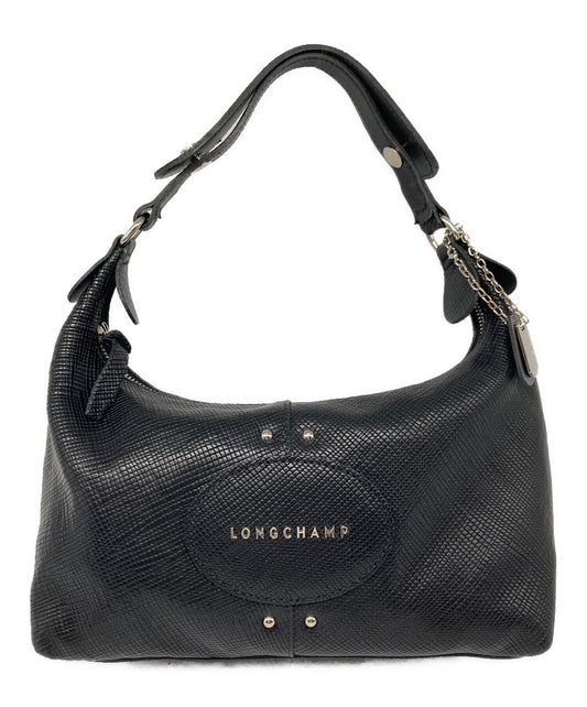 Longchamp Hand Bag Tote Purse Black Authentic