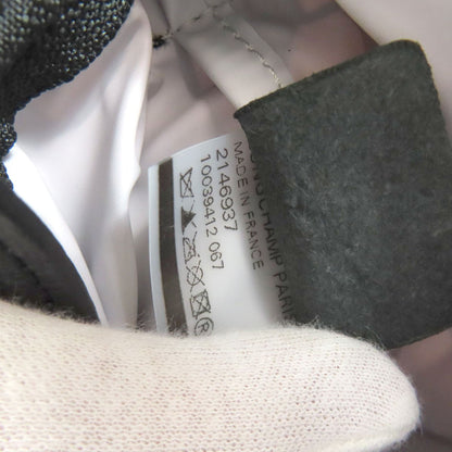 Longchamp Hand Bag Tote Purse Nylon Black White Authentic