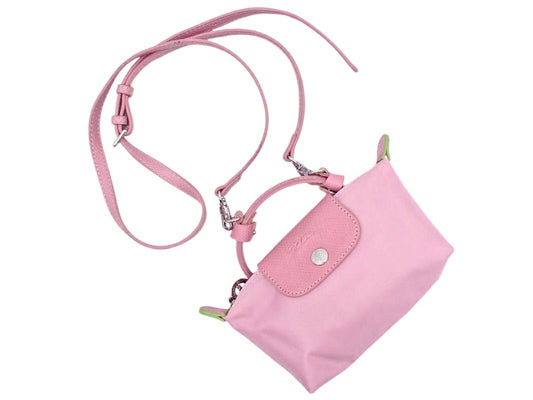 Longchamp Hand Bag Tote Purse Le Pliage Pink Authentic