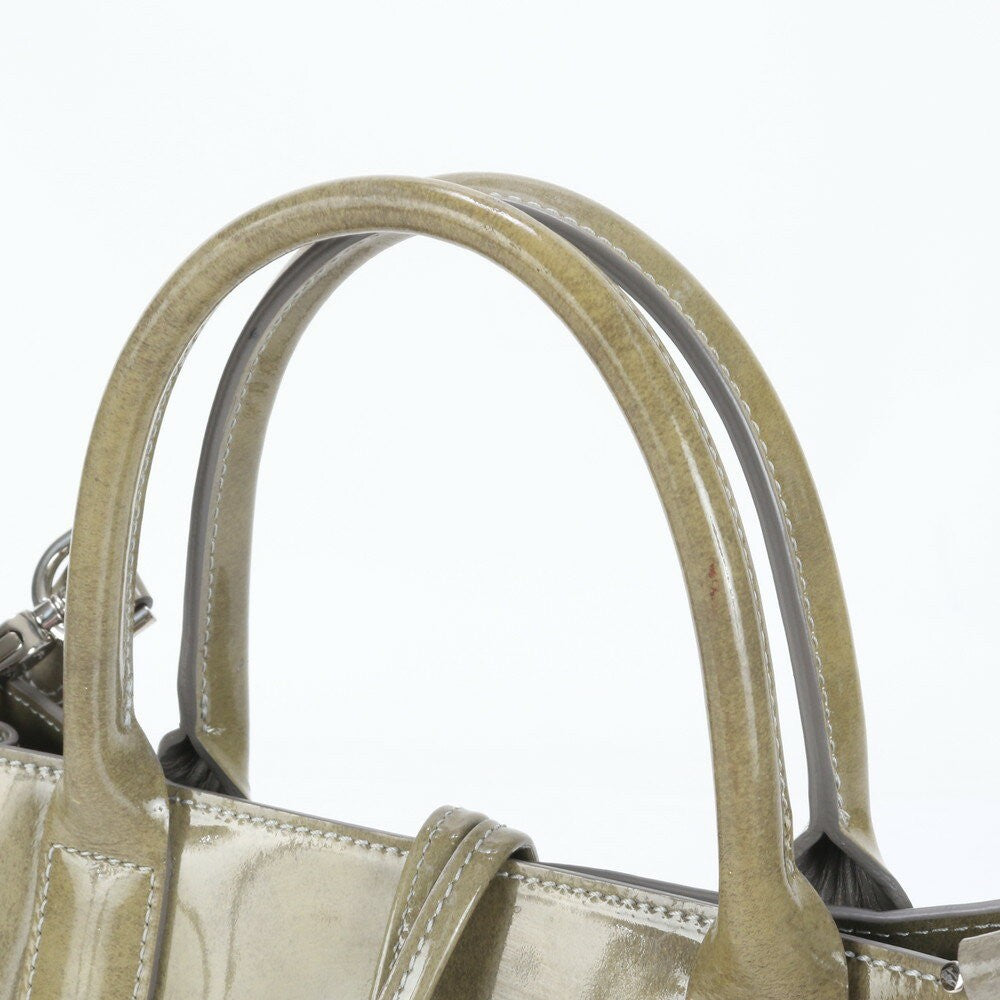 Longchamp Hand Shoulder Bag Tote Purse 2way Green Authentic