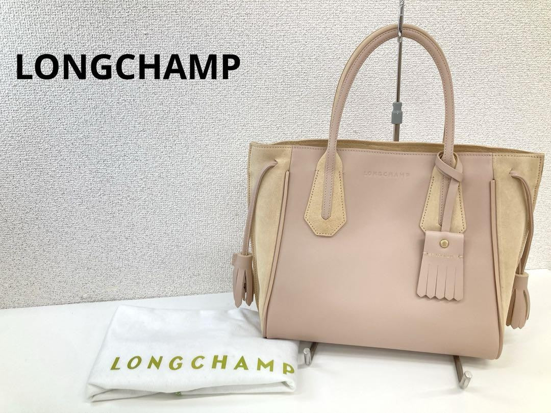 Longchamp Hand Bag Tote Purse Pink Authentic