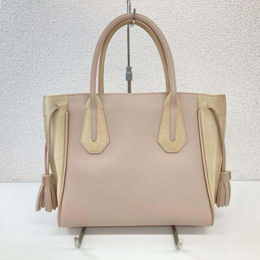 Longchamp Hand Bag Tote Purse Pink Authentic