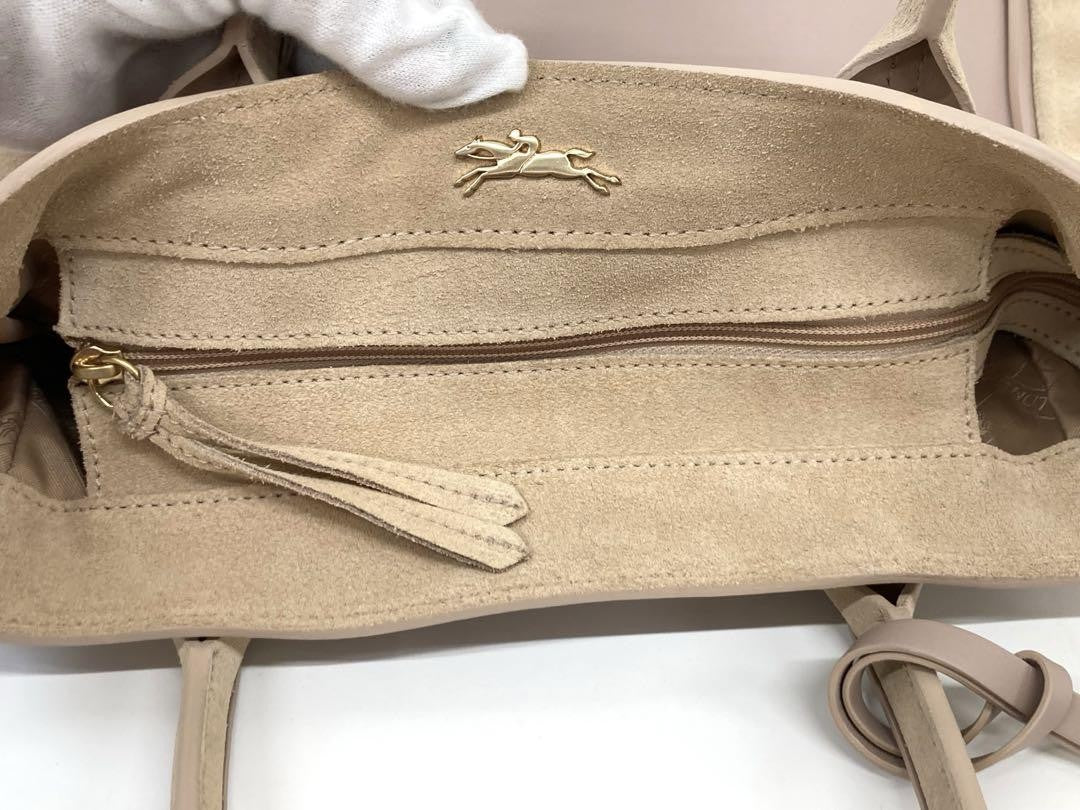 Longchamp Hand Bag Tote Purse Pink Authentic