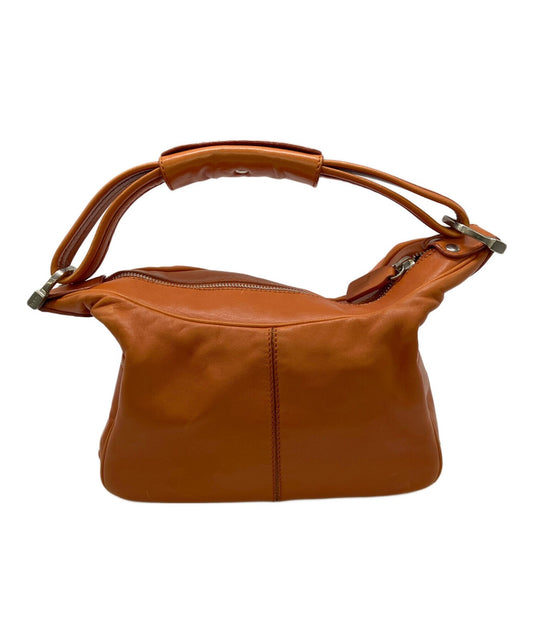 TOD'S Hand Shoulder Bag Tote Purse Orange Authentic