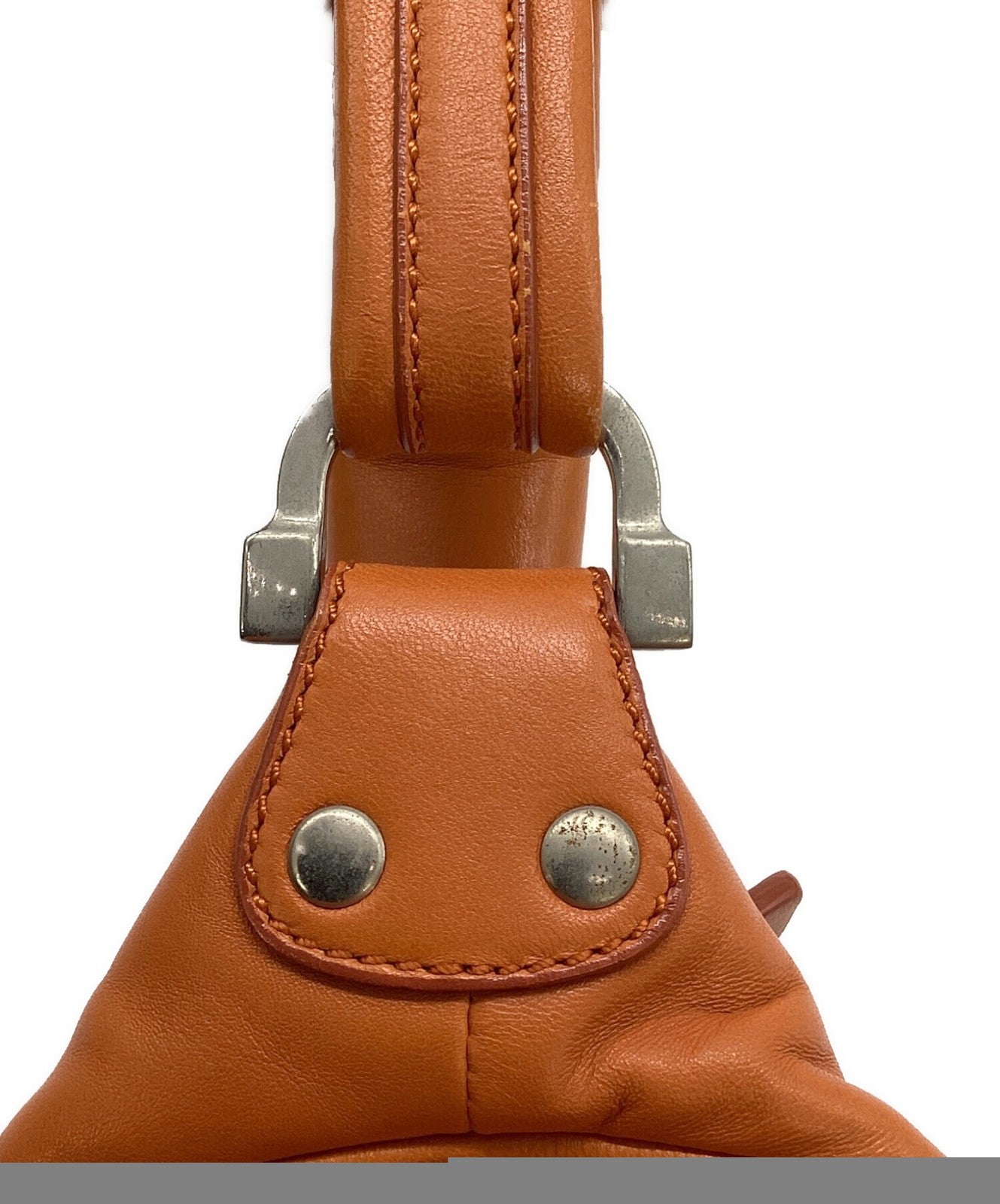 TOD'S Hand Shoulder Bag Tote Purse Orange Authentic