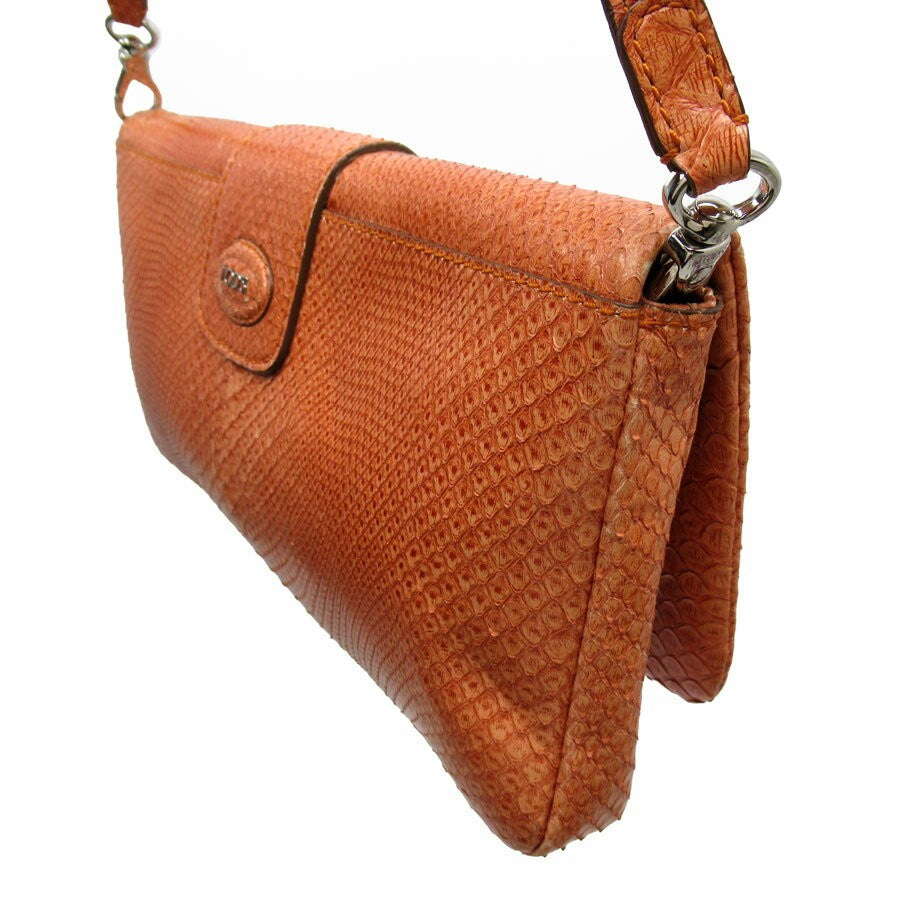 TOD'S Shoulder Bag Purse Orange Authentic
