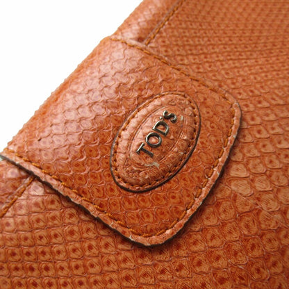 TOD'S Shoulder Bag Purse Orange Authentic