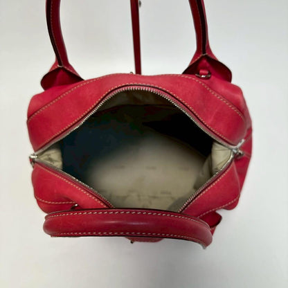 TOD'S Hand Shoulder Bag Tote Purse 2way D-Styling Leather Red Authentic