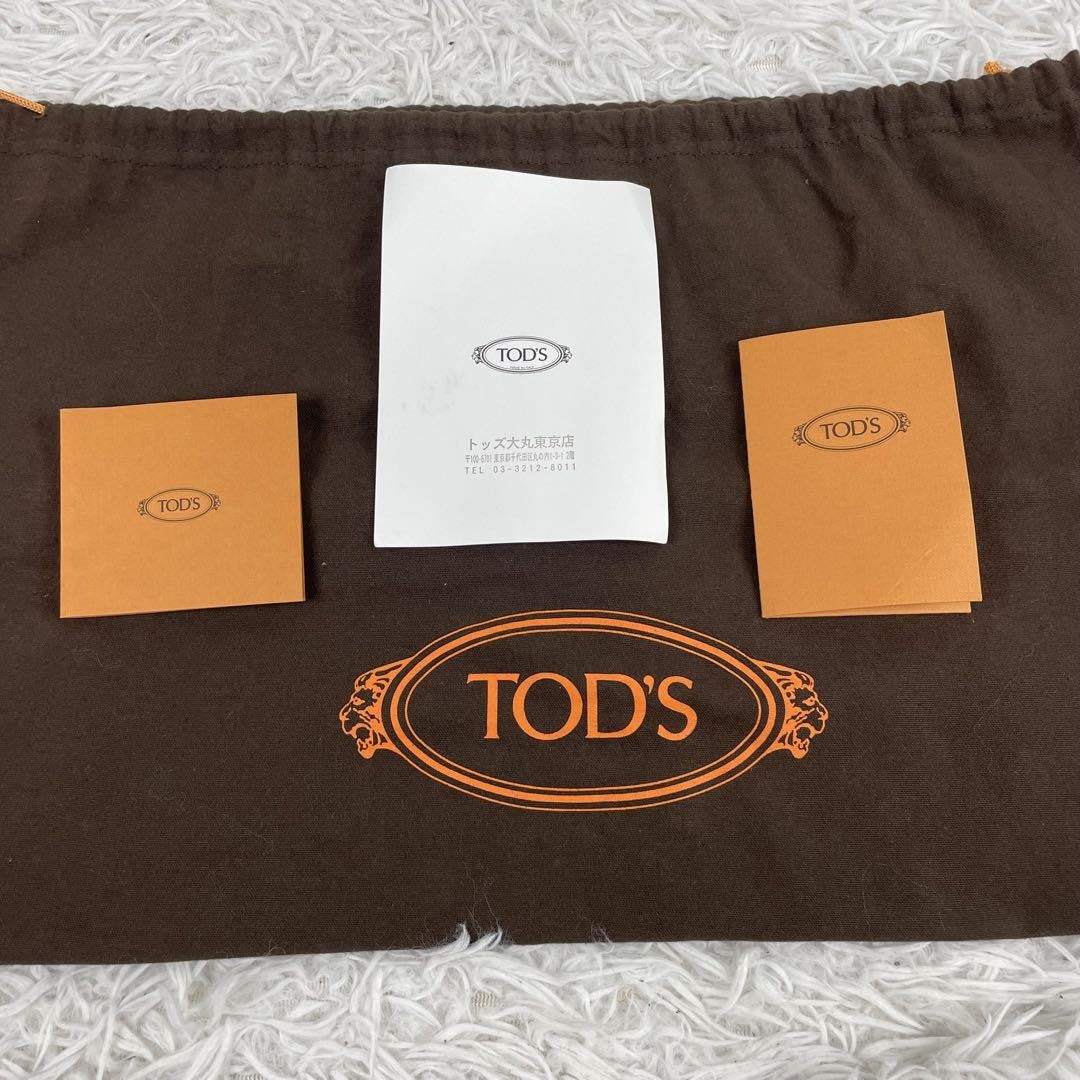 TOD'S Hand Shoulder Bag Tote Purse 2way Leather Off White Authentic