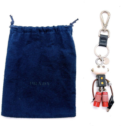 PRADA Key Ring Keychain Bag Charm Robot Multicolor Authentic