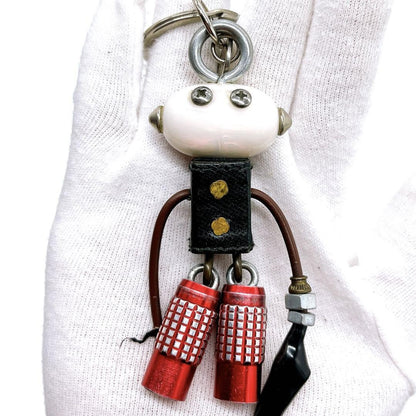 PRADA Key Ring Keychain Bag Charm Robot Multicolor Authentic